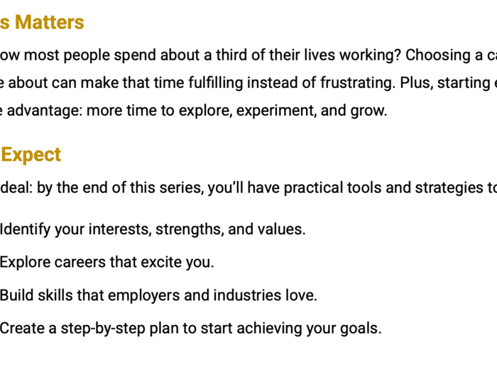 FUTURE TEEN: Career Exploration Mini-Guide. E-book dla nastolatków