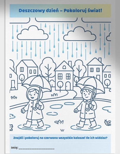 Karta pracy „Mój deszczowy dzień”