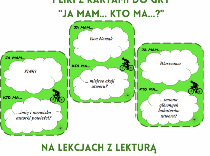 "Pajączek na rowerze" gra "Ja mam... Kto ma...?"