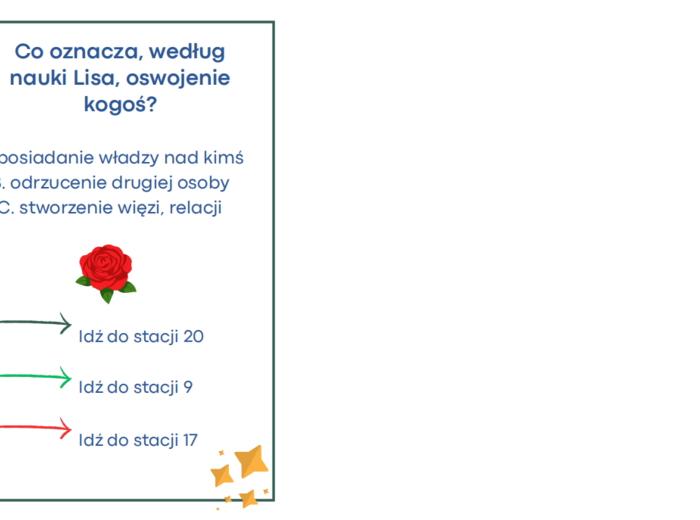 Mały Książę - stacje zadaniowe (lekcja w ruchu)