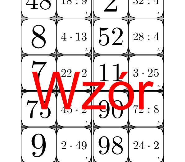 Domino - Mnożenie i dzielenie do 100 | matematyka