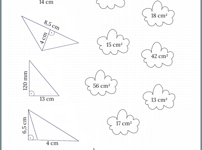 Pole trójkąta - karta pracy