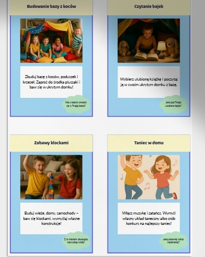 Karty Obrazkowe: „Co robimy, gdy pada deszcz?”