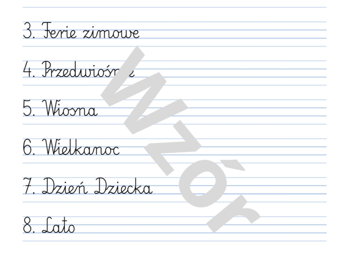 Czytanie ze zrozumieniem dla klasy I