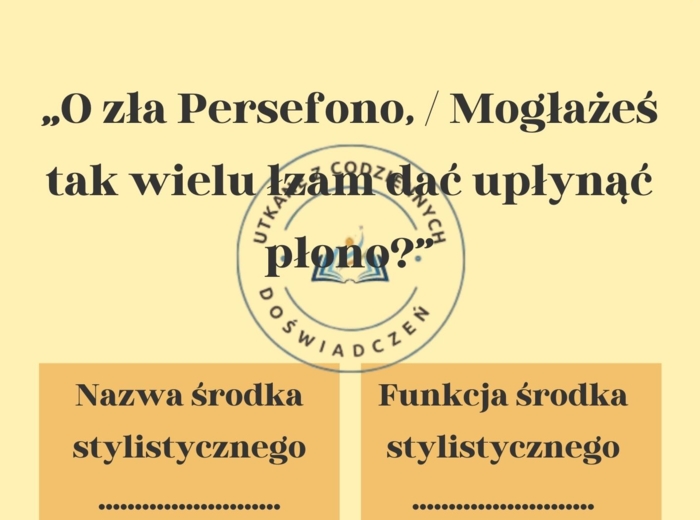 Środki stylistyczne- ćwiczenia w rozponawaniu i okreslaniu funkcji