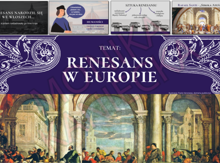 Renesans w Europie - prezentacja historia klasa 6