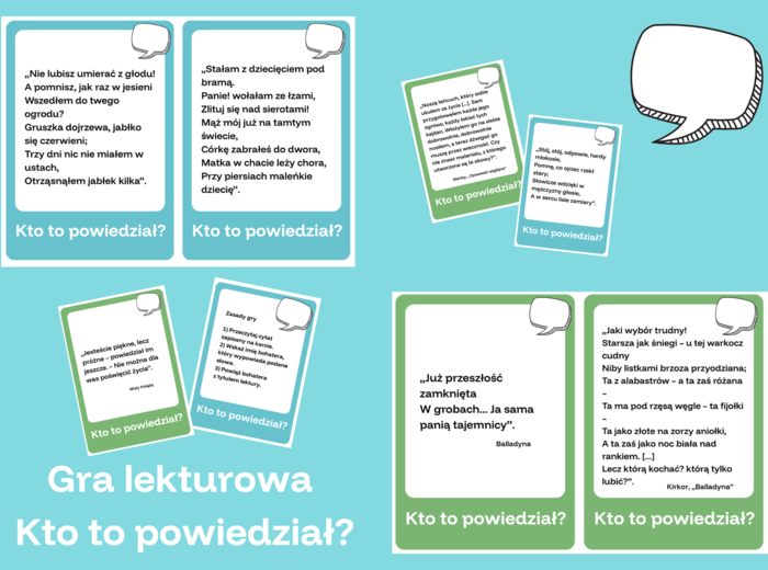 Gra lekturowa - Kto to powiedział?