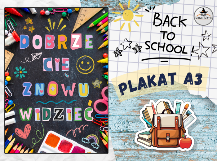 PLAKAT "Dobrze Cię znowu widzieć" za 1 zł! Po wakacjach w szkole