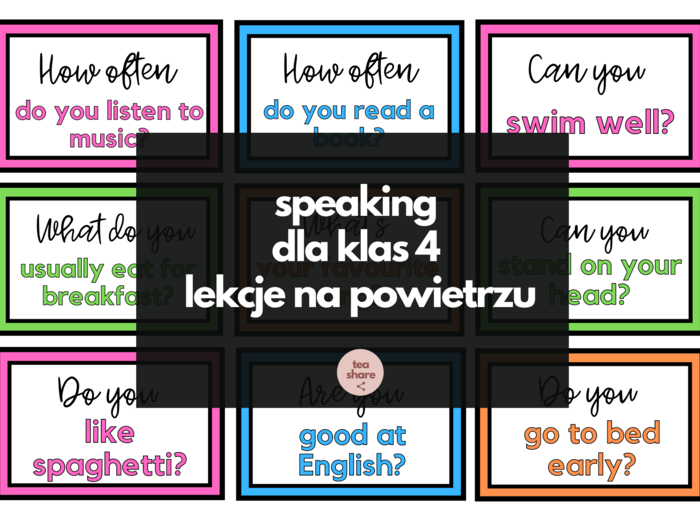 Speaking dla klas 4 - pomysł na lekcje na powietrzu