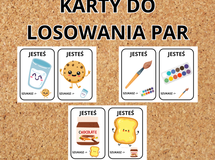 KARTY DO LOSOWANIA PAR
