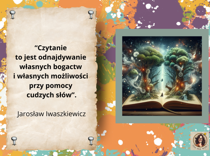 Gazetka "Dzień Książki" - cytaty o książkach i czytaniu.