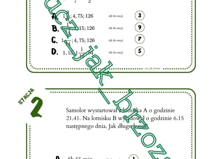 Powtórzenie wiadomości po klasie 6, klasa 7, stacje zadaniowe, praca w grupach