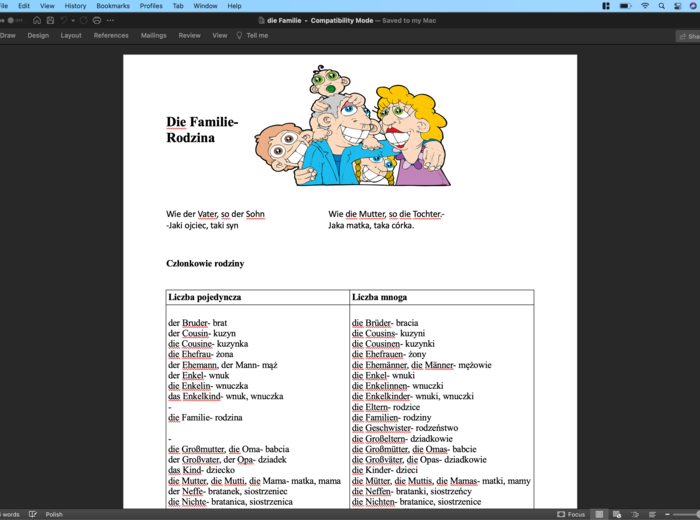 Die Familie - rodzina