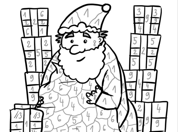 Kolorowanka świąteczna - j. niemiecki