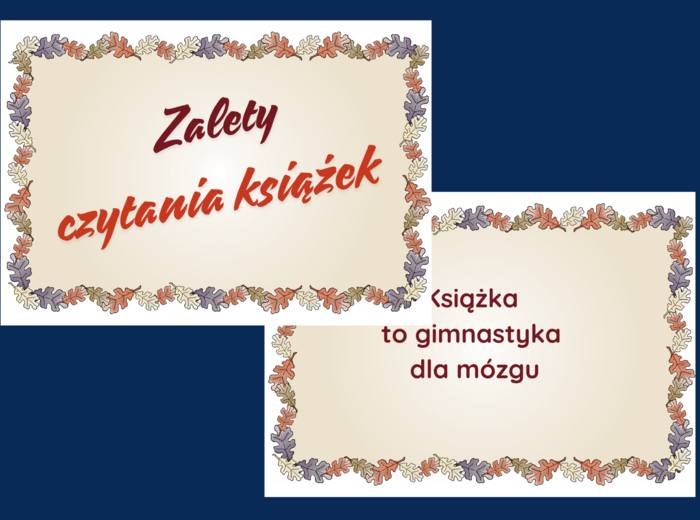 ZALETY CZYTANIA KSIĄŻEK – gazetka – biblioteka – język polski – 14 stron – wersja 4