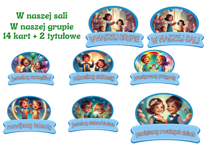 W naszej sali/ W naszej grupie - dekoracja do przedszkola