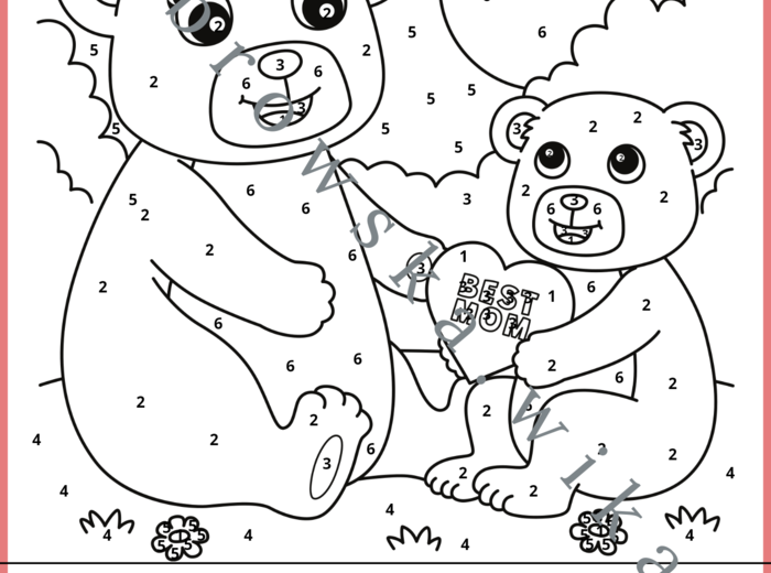 Kolorowanka z okazji Dnia Matki