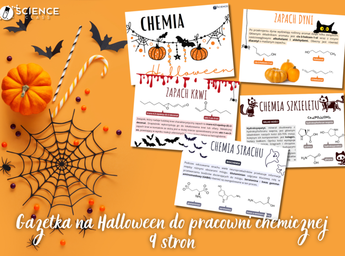 Gazetka na Halloween do pracowni chemicznej