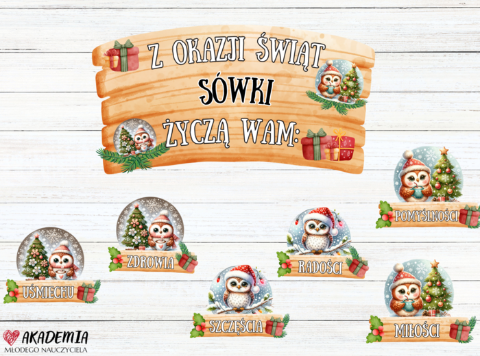 Życzenia grupa sowy-sówki