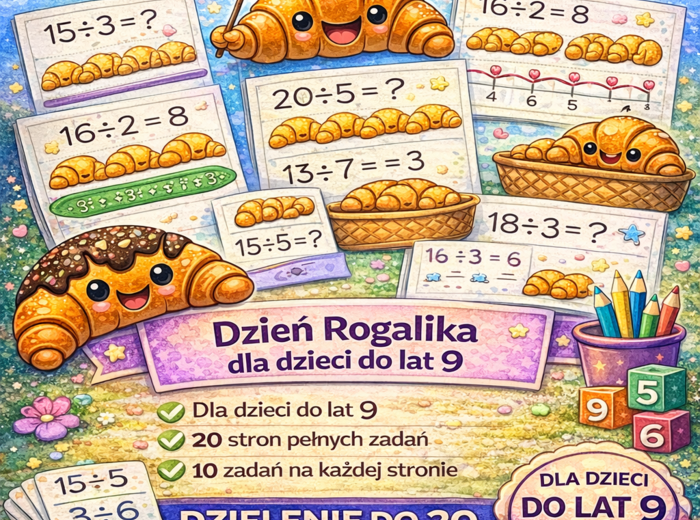 Dzielenie do 20.Dzień Rogalika