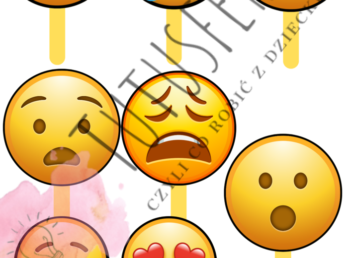 Lizaki emotikony - emocje