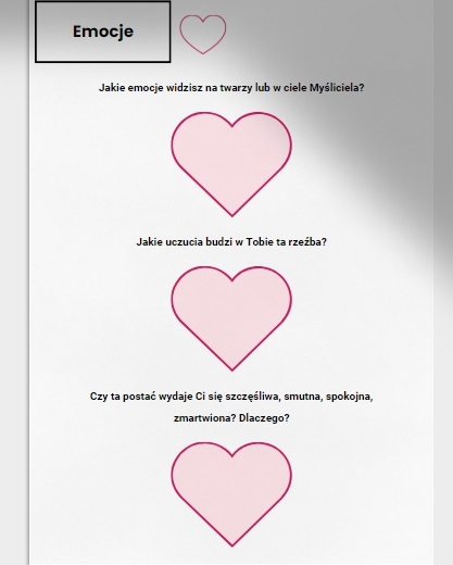 Karta pracy: "Kim jest Myśliciel?"