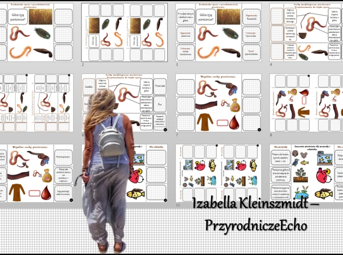 Notatka okienkowa/stacja zadaniowe/notatka interaktywna/notatka graficzna/karta pracy/sketchnotka „Pierścienice”, „Pierścienice-zwierzęta, które mają segmentowane ciało” w pdf. Biologia 5 , dział „Od parzydełkowców do pierścienic”. Materiał wykonany na p