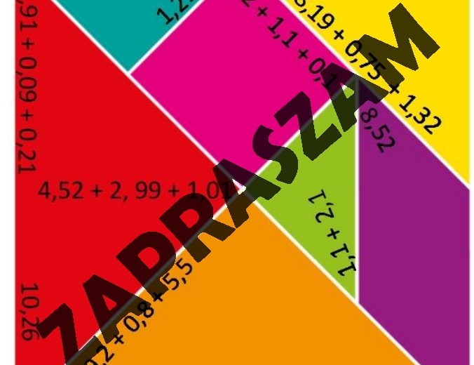 Tangram - dodawanie ułamków dziesiętnych