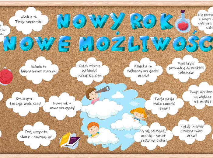 Gazetka - Nowy rok - nowe możliwości || Rozpoczęcie roku szkolnego