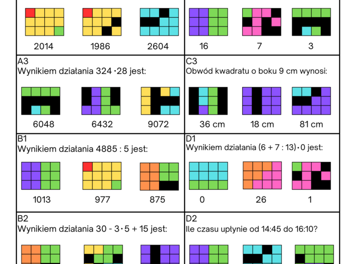 PAKIET Dzień Liczby Pi - kolorowanka XXL. Klasy 4-6 oraz 7,8