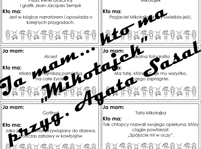 Ja mam... Kto ma... "Mikołajek" Gościnny i Sempe
