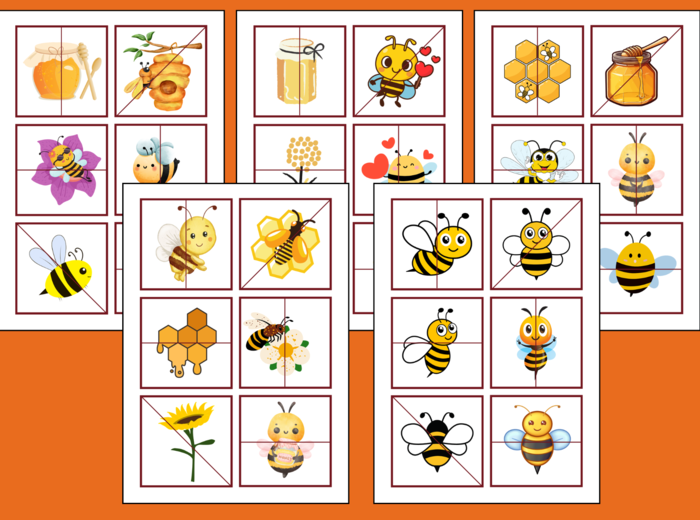 DZIEŃ PSZCZÓŁ - pszczoły - WIOSNA – puzzle – układanka- układanki – biblioteka – świetlica – przedszkole – 30 wersji