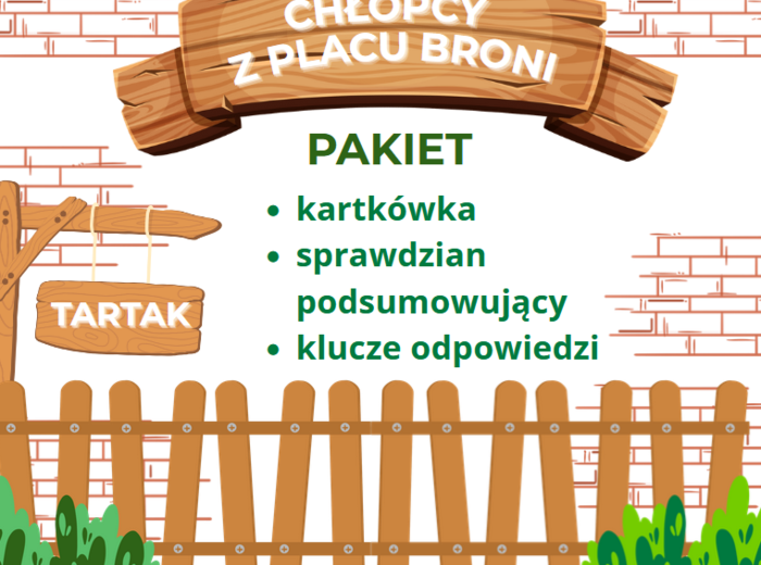 Chłopcy z Placu Broni - kartkówka oraz sprawdzian podsumowujący + klucze odpowiedzi