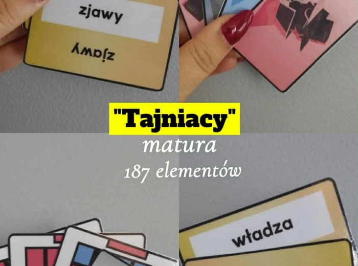 "Tajniacy" matura 187 elementów gra dydaktyczna