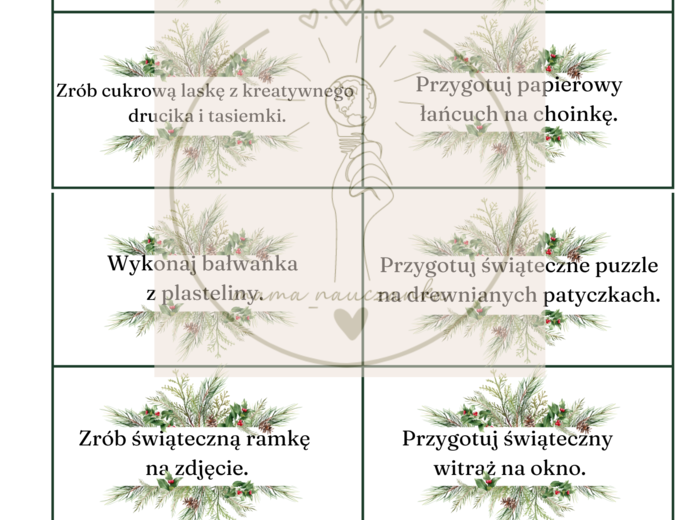 Kreatywny kalendarz adwentowy