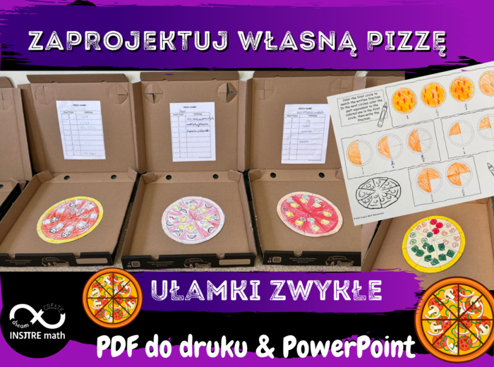 Projekt matematyczny: ZAPROJEKTUJ WŁASNĄ PIZZĘ. Ułamki zwykłe. Nauczanie Oparte na Projektach (PBL)