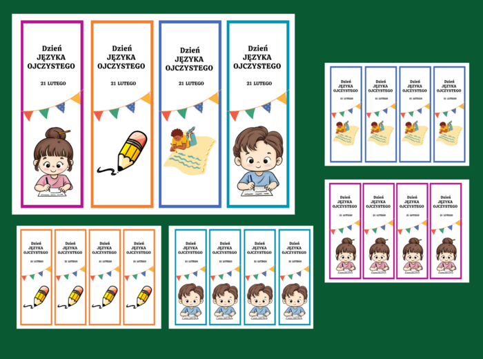 DZIEŃ JĘZYKA OJCZYSTEGO – zakładki do książek – zakładka – kolor – wersja 1
