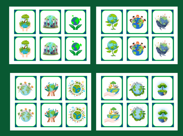 DZIEŃ ZIEMI – memory – 42 szt. – biblioteka – przedszkole – świetlica