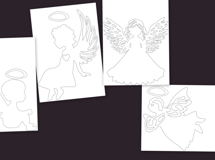 Szablony Aniołki