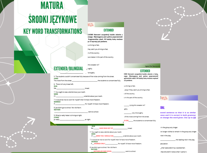 Matura rozszerzona/dwujęzyczna - keyword transformation
