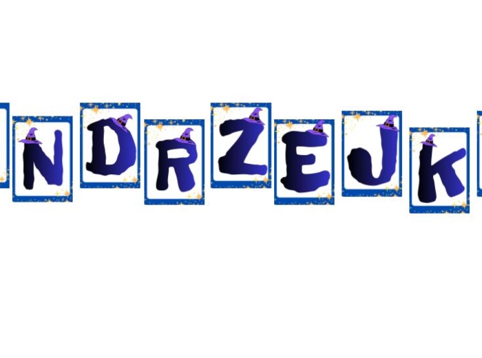 Andrzejki - napis, dekoracja.