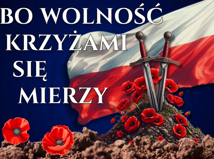 BO WOLNOŚĆ KRZYŻAMI SIĘ MIERZY - Dekoracja XXL