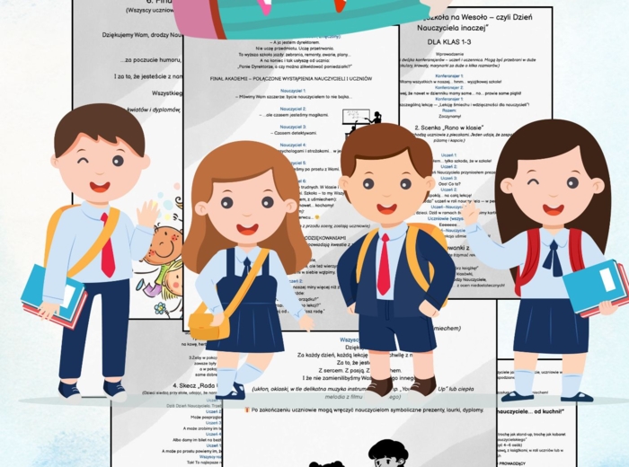 Dzień Nauczyciela,scenariusze,dyplomy,gazetka 1-3,4-8