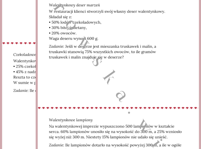 Walentynkowe procenty