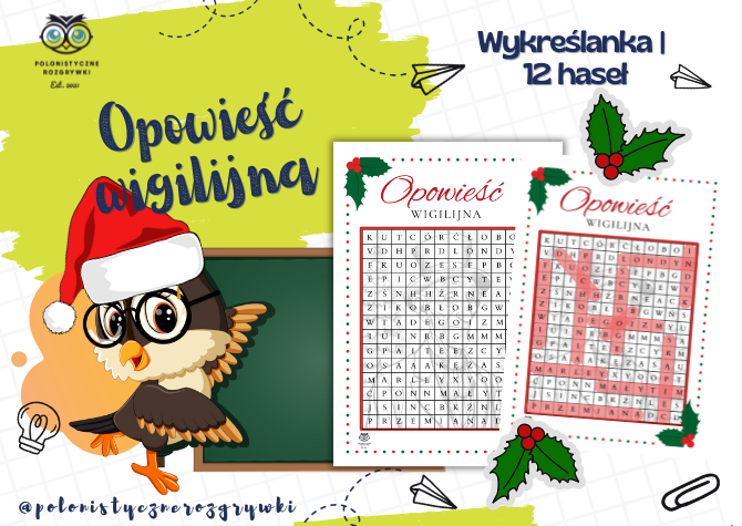 Opowieść wigilijna. Ebenezer Scrooge. Wykreślanka. Egzamin ósmoklasisty. Lektury obowiązkowe