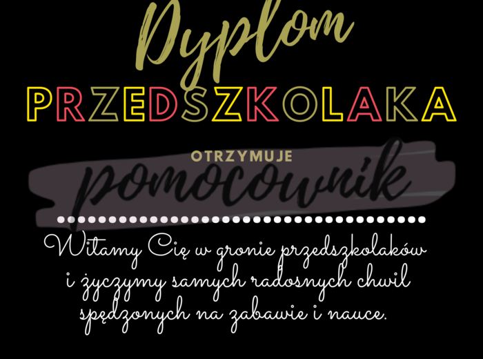 Dyplom przedszkolaka
