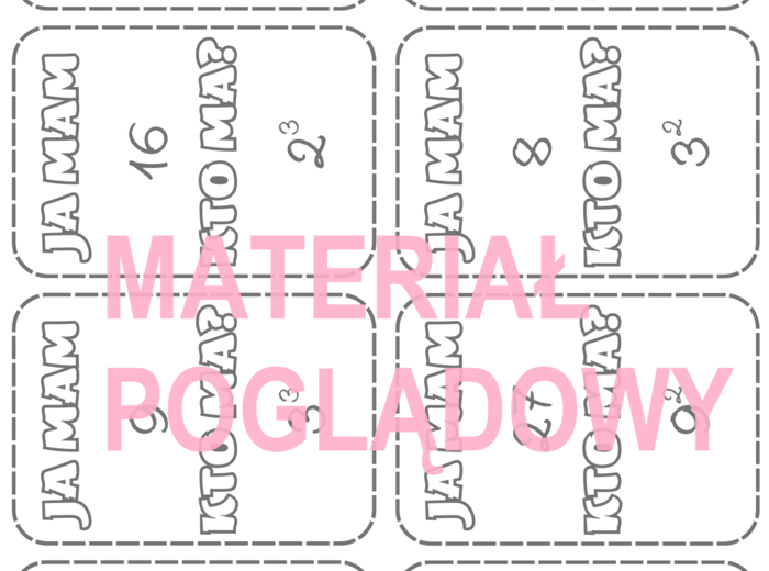 Ja mam...., kto ma...? - obliczanie potęg