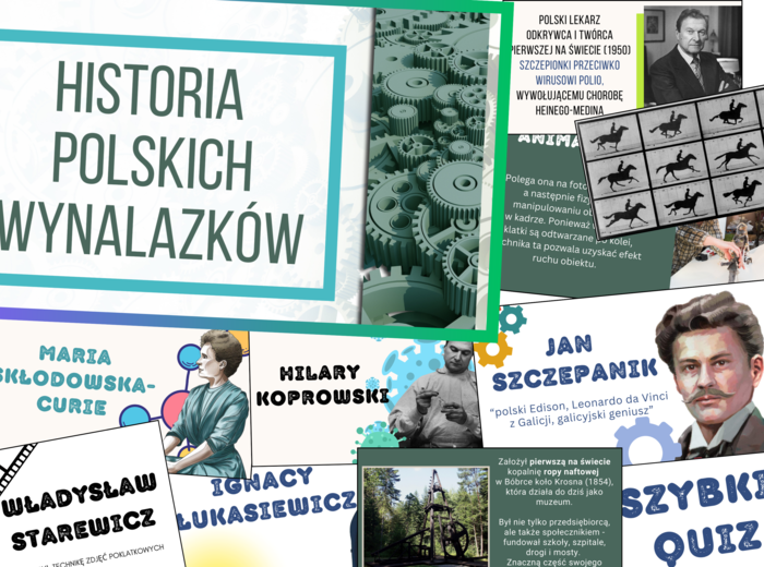 Historia Polskich Wynalazców: Prezentacja multimedialna, 33 slajdy