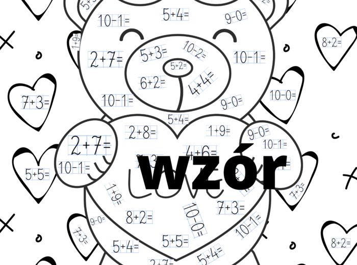 Matematyczny miś na walentynki