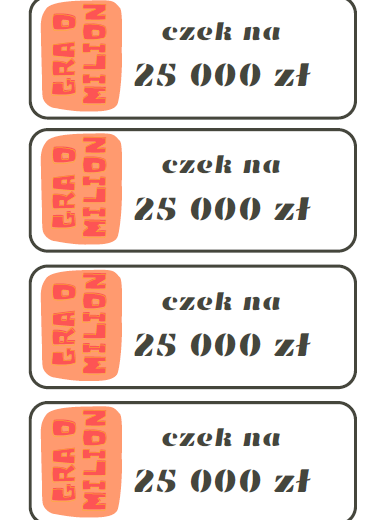 Gra o milion - powtórzenie z ułamków zwykłych dla klasy 4